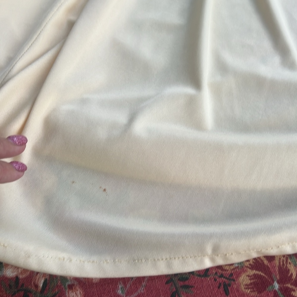 VTG 70s Yellow Dress with Flutter Sleeves - Picture 11 of 15